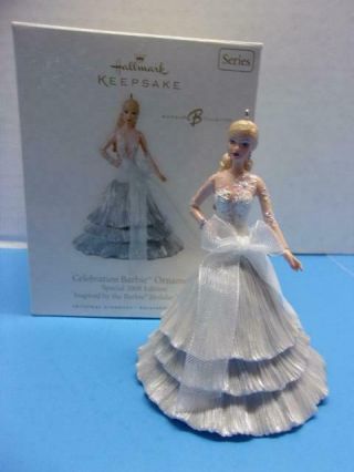 Hallmark 2008 Celebration Barbie Ornament Special Edition 9th In Series Holiday