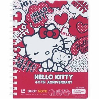 Jim King Shot Notebook Hello Kitty Twin Ring M Size A6 9131kt Red
