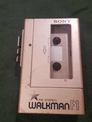 Vintage Sony Walkman Wm - F1 Fm Stereo Cassette Player Clip /works