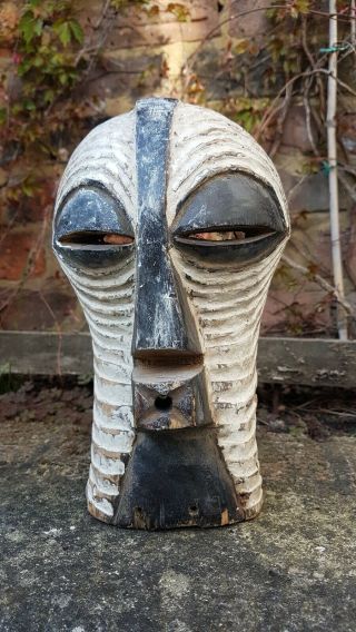 Vintage African Tribal Art Songye Kifwebe Mask Picasso