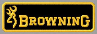 Browning Embroidered Patch 4 - 1/4 " X 1 - 3/8 " Pistols Guns Firearms Rifles Bows 2