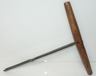 Vintage T Handle H.  G.  Long Sheffield Spoon Auger W/ 1” X 16” Bit Inv13738