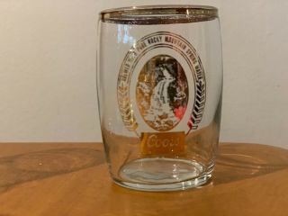 5 Vintage Coors Beer Barrel Gold Rim Small 5 Oz.  Chaser Tasting Drinking Glasses