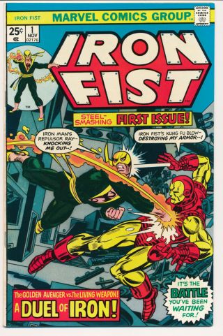Iron Fist No.  1 - Marvel,  1975 Vs Iron Man First Ish One Owner,