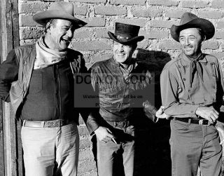 John Wayne,  James Caan & Robert Mitchum On Set " El Dorado " - 11x14 Photo (lg157)