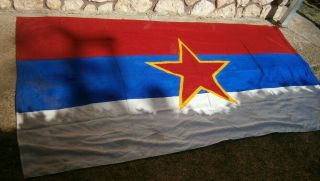 Sfrj State Serbia Yugoslavia Jna Army Large Flag Flagge 1963 1991