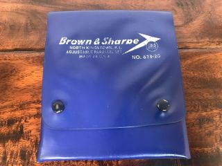 Brown & Sharpe 673 - 20 6 Pc.  Adjustable Parallel Set.  375 (3/8) To 2.  25 (2 - 1/4)