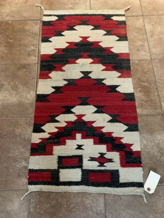 Vintage Navajo Rug Red Small “39 X 19 2