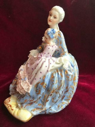 Vintage Luigi Fabris Italy Porcelain Mother & Child Maternity Figurine RARE 2
