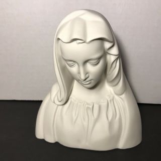 Boehm Usa Vintage Porcelain Bisque Madonna / Virgin Mary Figurine Bust Statue
