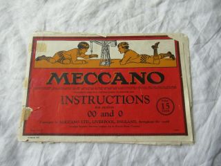 Meccano Instructions For No.  00 And 0 Outfit Brochure