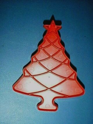 Tupperware Cookie Cutter - Red Plastic With Handle Christmas Tree