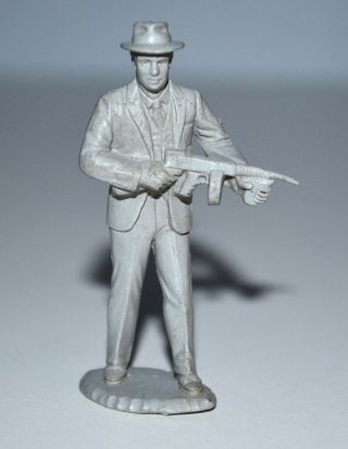 Vintage 1950s Marx Untouchables Playset Machine Gun Gangster Plastic Figure