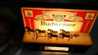 Budweiser World Champion Clydesdale Team Vintage Lighted Bar Sign Light Anheuser