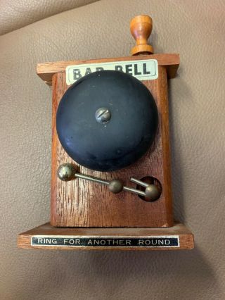 Vintage Novelty Bar Bell Ring For Another Round Wall Plaque Made In Japan