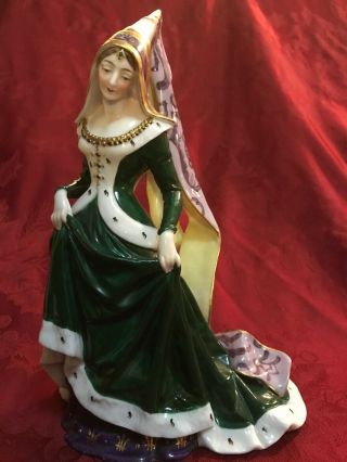 Dressel Kister Porcelain Figurine Medieval Queens Marie De Bourgogne Rare C.  1904