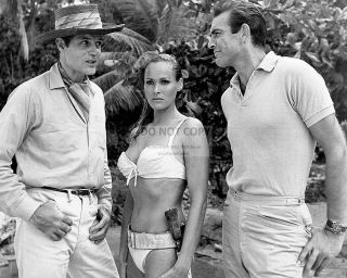 Sean Connery,  Ursula Andress & Jack Lord On Set Of " Dr.  No " 8x10 Photo (zz - 935)
