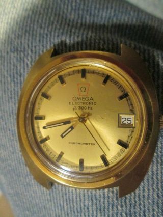 Mans Vintage Omega Electronic F 300 Hz Chronometer Wristwatch Not