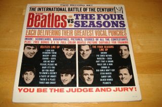The Beatles Vs.  The Four Seasons 1964 Vee Jay Vj Mono 2 Lp