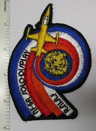 Dutch Royal Netherlands Air Force Patch Nf - 5a Solo Display Vintage