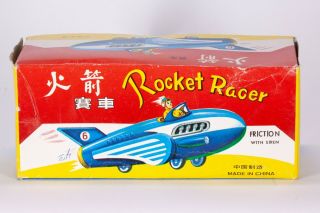 Vintage Rocket Racer No 6 Tin Friction Toy & Box Mf 735