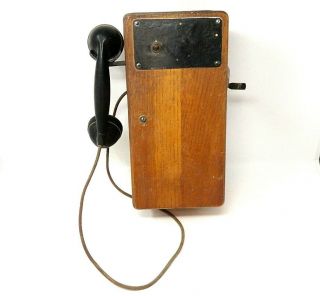 Vintage Dan Mac Crank Telephone - Handset Wall Phone - Bridged Ringer - C1940 