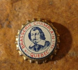 Brasserie Champlain Beer Ale Cork Bottle Cap Bc102 Rare Quebec Canada