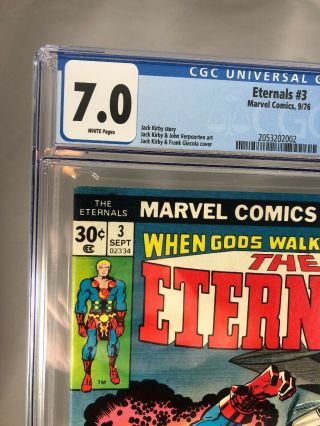 Eternals 3 CGC 7.  0 White Pages 1st Appearance of Sersi - MARVEL MOVIE IN 2020 2