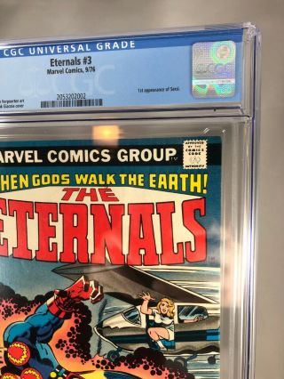 Eternals 3 CGC 7.  0 White Pages 1st Appearance of Sersi - MARVEL MOVIE IN 2020 3