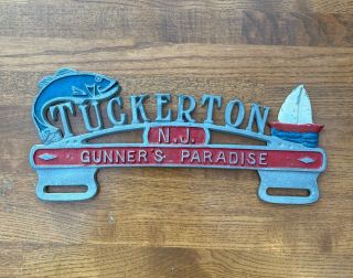 License Plate Topper Vintage - Tuckerton N.  J.  - Gunner 