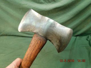 Vintage Double Edged Axe Stamped MANN LEWISTOWN PA.  TRUE AMERICAN Antique Tool 2