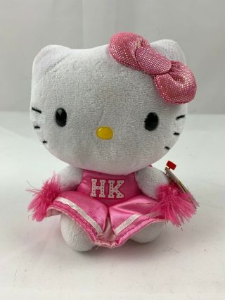 Ty Beanie Babies 6 " Plush Hello Kitty Cheerleader In Pink Uniform Nwt
