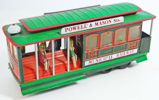 Vintage San Francisco Metal Cable Car Municipal Railway Made In Taiwan Toy