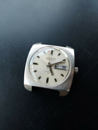 Mens Vintage 25 Jewel Waltham Automatic All Stainless Steel Watch