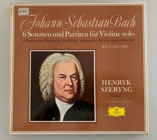 Szeryng J.  S.  Bach Sonatas & Partitas Dgg Tulip Label 3 Lp Box Set