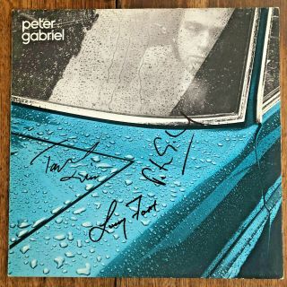 Peter Gabriel Signed By 3 - First Lp Album Car Vinyl Record Autographed Genesis