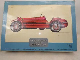 Pocher 1/8 Scale 1931 Alfa Romeo 8c 2300 Monza Detailed Model Kit Open Box