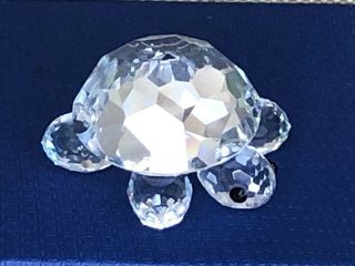 Vintage Swarovski Silver Crystal Small Turtle Cond 7632 030 000 Pre Owned