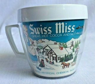 Vintage Swiss Miss Great Hot Chocolate Plastic Thermal Advertising Cup Mug 2