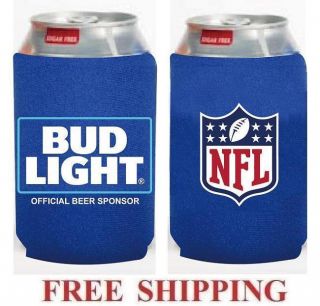 Bud Light 2 Nfl Football 12oz Beer Can Coolers Coozie Coolie Koozie Huggie