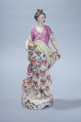 Antique French Porcelain Figure Of Cybele By Samson And Company,  Paris,  Ca.  1940