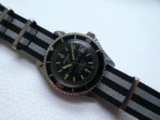 Very Rare Vintage SICURA BREITLING SUBMARINE 400 Men ' s Diver watch from 1970 ' s 2