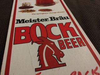 Vintage Meister Brau Bock Beer Sign 3