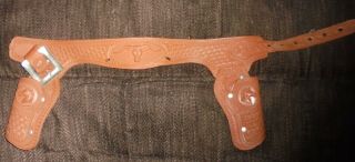 Vintage Toy Cowboy Cap Gun 2 Holster Gabriel 1976 Belt
