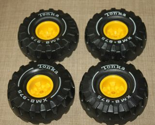 Vintage Tonka Xmb - 975 Set Of 4 Wheels And Tires