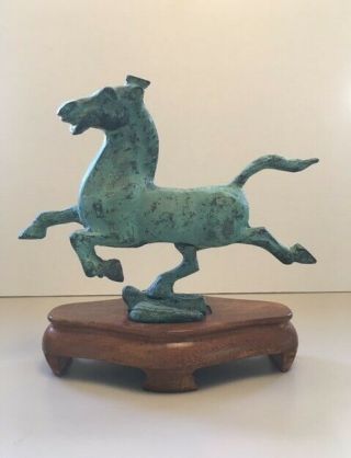 Chinese - Flying Horse Of Gansu On Swallow Bronze Statue