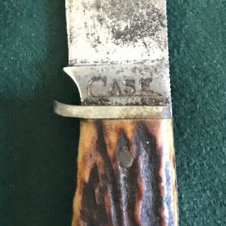 Rare Vintage Case XX 1920 ' S - 40 ' S Stag Fixed Blade Hunting Knife OS. 2