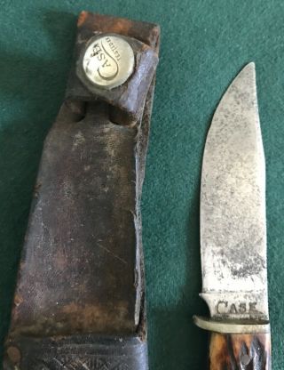 Rare Vintage Case XX 1920 ' S - 40 ' S Stag Fixed Blade Hunting Knife OS. 3