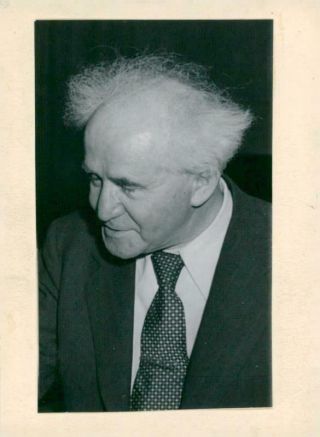 Vintage Photograph Of David Ben - Gurion,  Jewish Delegate To The Un