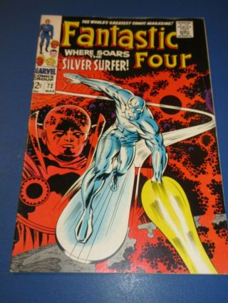 Fantastic Four 72 Silver Age Classic Kirby Silver Surfer Cover Key Wow
